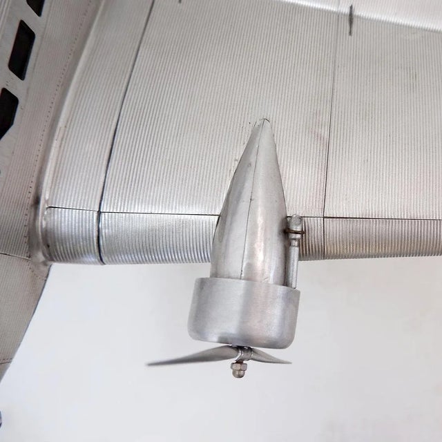 Silver Vintage Junkers Ju 52 Model, 1970s For Sale - Image 8 of 16