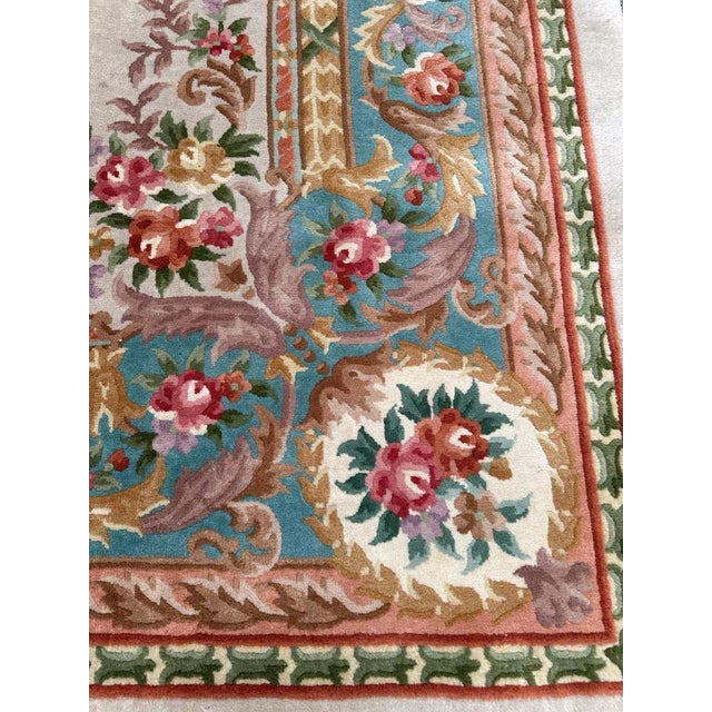 1980s Large Vintage Savonnerie Style Chinese Rug, 1980s For Sale - Image 5 of 18
