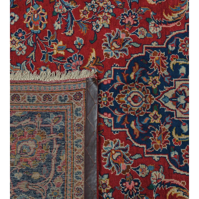 Mansour Original Handmade Persian Kashan Rug For Sale - Image 11 of 12