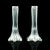 This is a pair of antique breakfast stem vases. An English, glass and silver collared posy vase, hallmarked to the late...