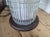 Holophane light column originally mounted on a lamp post. Transformed into a table lamp, the base and top are in solid...