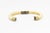 Tribal 1970s Bone Bangle Bracelet With Gold-Tone Accents For Sale - Image 3 of 10
