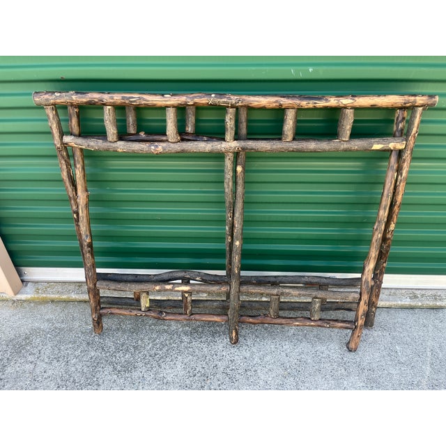 Rustic Early 20th Century Rustic Adirondack Twig Console Table For Sale - Image 3 of 12