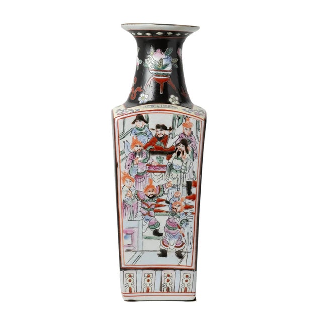 Chinese Hand-Painted Antique Chinese Vase For Sale - Image 3 of 7