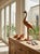 Mid-Century Modern Vintage Hand-Carved Teak Wood Crane Shorebird Sculpture – 37" For Sale - Image 10 of 12