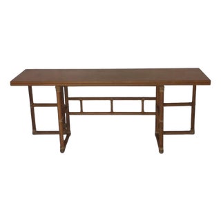 1970s Lyda Levi - McGuire Attributed Convertible Dining/Console Table For Sale