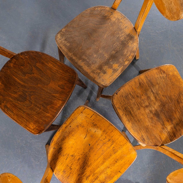 Harlequin Flat Seat Whale Tail Dining Chairs, 1950s, Set of 4 For Sale - Image 12 of 13