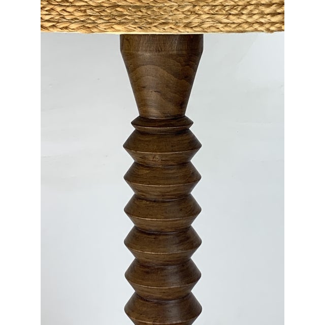 Modern French Turned Wood Table Lamp by Charles Dudouyt, 1930s For Sale - Image 6 of 17