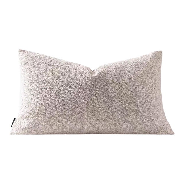 Designer Modern Gray Lumbar Pillow For Sale