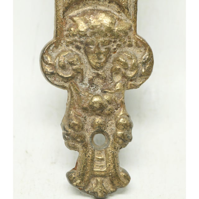 Pair of French Bronze Ornate 7.75 In. Back Plates For Sale - Image 6 of 8