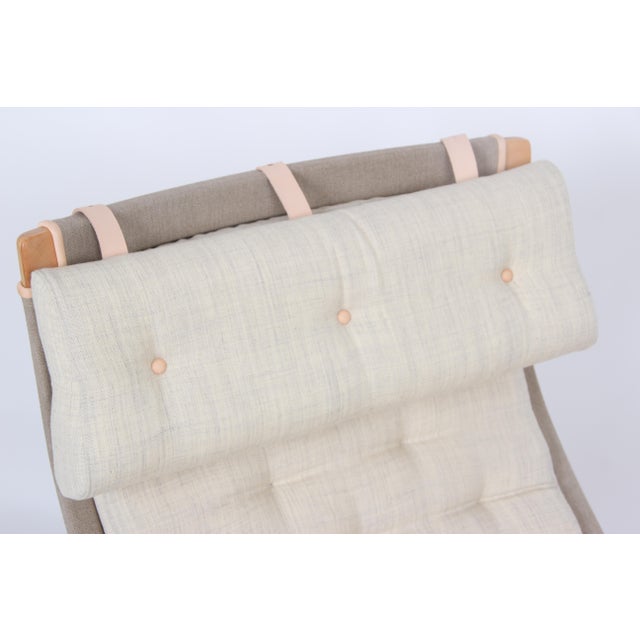 Ivory Set of Pernilla 69 Chair and Footstool by Bruno Mathsson for Dux For Sale - Image 8 of 12