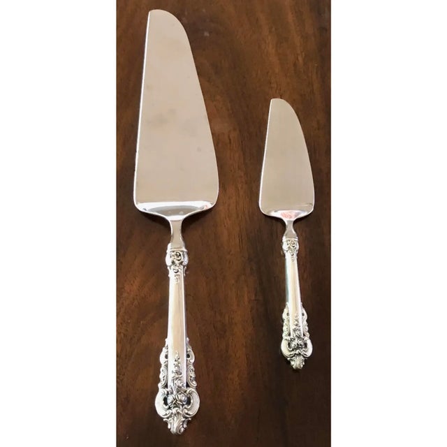 Silver Grande Baroque 124 Pc. Dinner Sterling Wallace Silverware Set For Sale - Image 8 of 10