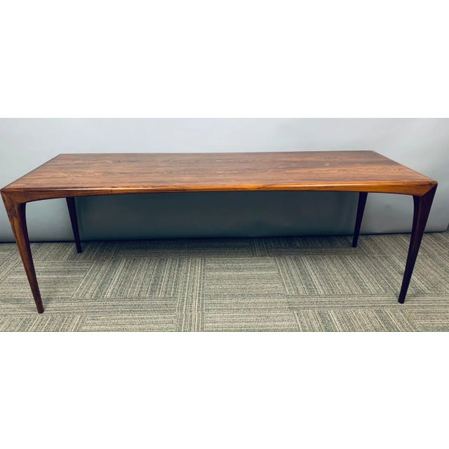 Burnt Umber 1960s Heltborg Møbler Rosewood Coffee Table Designed by Erling Torvits Model 165 For Sale - Image 8 of 9
