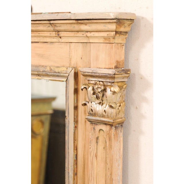 French 19th C French Tall Mirror w/Column Accents For Sale - Image 3 of 10