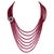 480 Ct 7 Layer Natural Smooth Ruby Bead Necklace 14k Gold Sapphire Diamond Clasp For Sale - Image 15 of 18