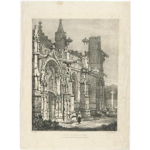Samuel Prout, Gothic Church Architecture, Arques, France, 1821, Lithograph For Sale - Image 3 of 11