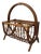 Vintage Bent Bamboo and Rattan Magazine Media Rack For Sale