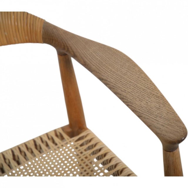 The JH501 Chair in Oak and Wicker by Hans Wegner, 1960s For Sale - Image 4 of 15