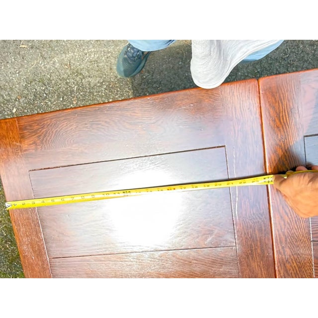 Early 20th Century Antique Jacobean Style Carved Oak Draw Leaf Dining Table For Sale - Image 9 of 16