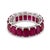 Gia 11.00 Carat Burma Ruby 18k White Gold Eternity Band, Size 7 For Sale - Image 4 of 7