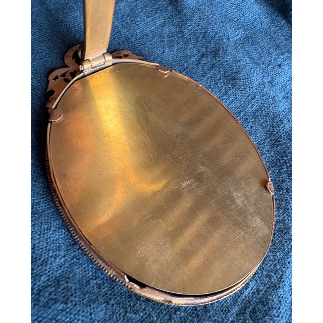 Rococo Antique French Oval Brass Picture Frame With Ornate Rococo Detail, Circa 1920 For Sale - Image 3 of 10