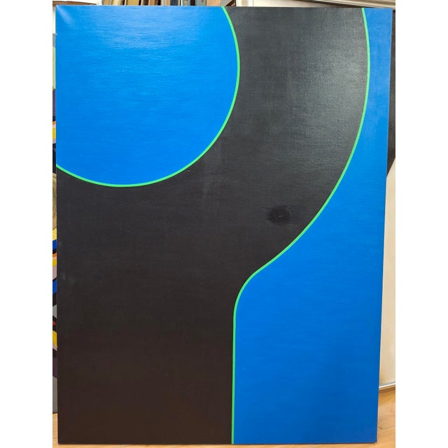 Abstract Charles Hersey Vintage Painting For Sale - Image 3 of 6