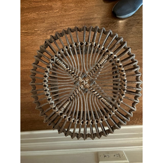 Franco Albini Mid-Century Modern Attributed toFranco Albini Woven Stool For Sale - Image 4 of 5
