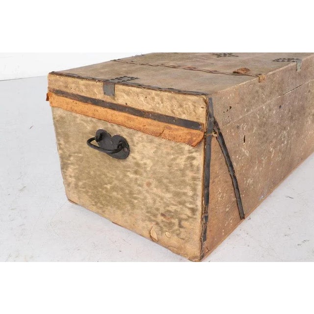 Authentic Antique 18th or Early 19th Century Georgian Studded Pony Skin Trunk/Coffee Table For Sale In Cincinnati - Image 6 of 13