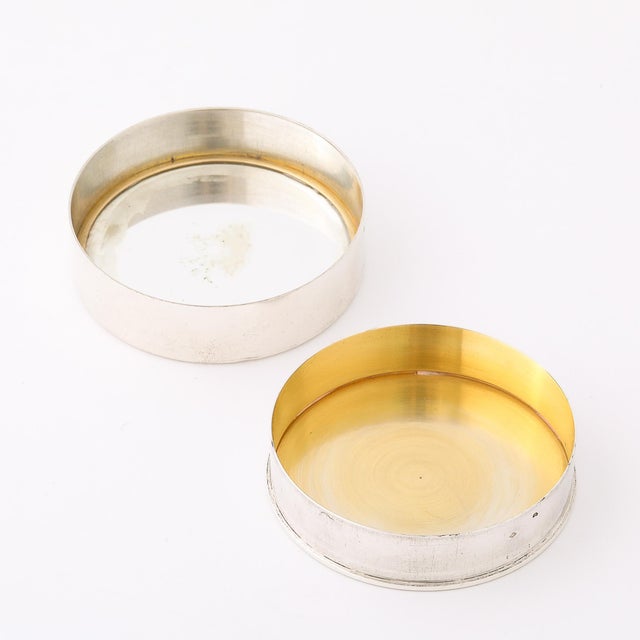 Art Deco Minimal Sterling Silver Pill Box For Sale - Image 10 of 14