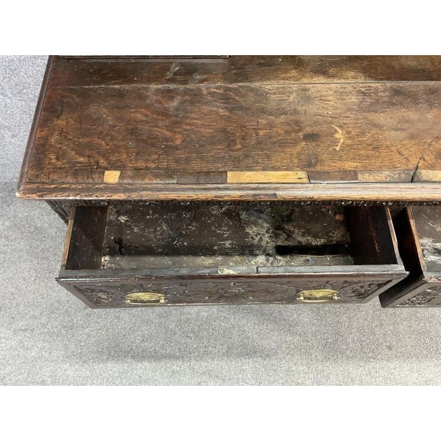 Brown Ornate Antique Stepback Sideboard For Sale - Image 8 of 18