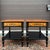 A pair of vintage L. Hitchcock Country Farmhouse style solid maple side tables, each having one dovetailed drawer with...