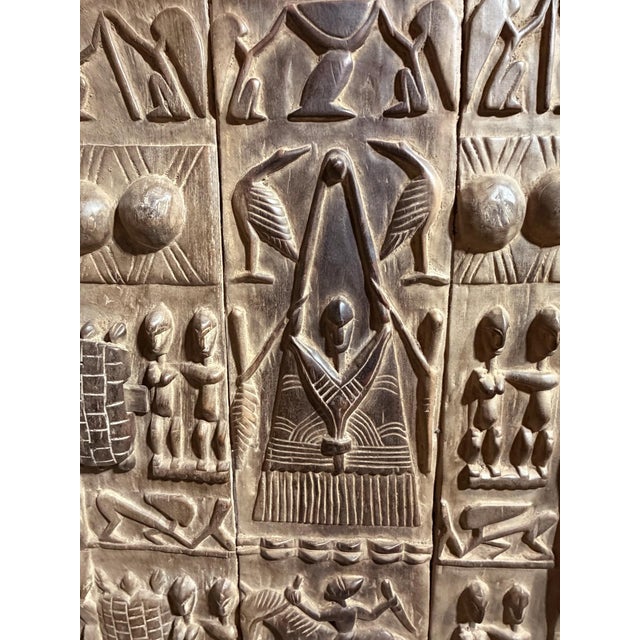 Vintage Dogon Granary Door With Nommo Mali African 73.5" H For Sale - Image 11 of 13