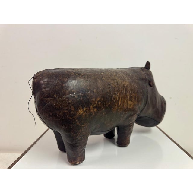 Vintage Leather Hippo by Dimitri Omersa for Liberty and Abercrombie and Fitch, 1970s For Sale - Image 15 of 18