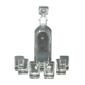 Decanter and Glasses Set by Luigi Bormioli, Set of 7