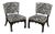 James Mont Black and White Zebra Chairs - a Pair For Sale
