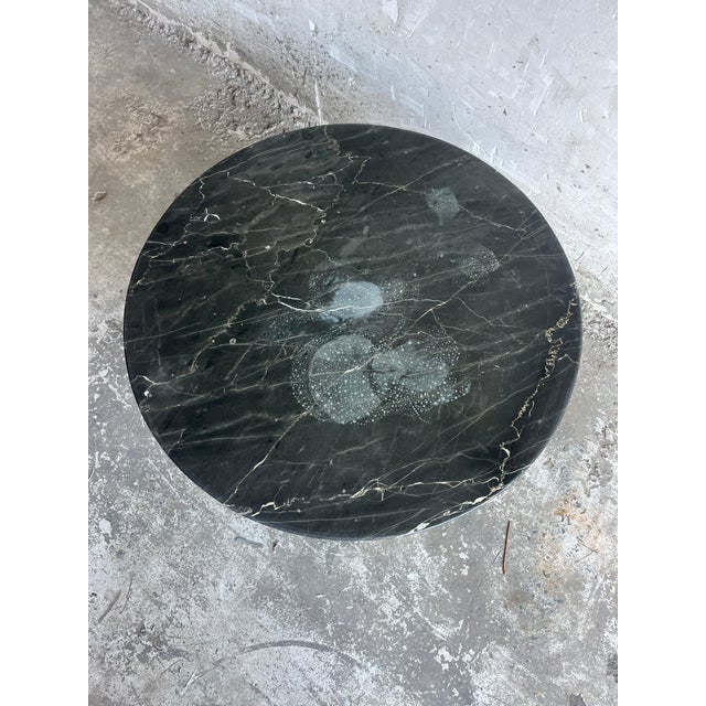 Vintage Black Marble and Brass Coffee Table For Sale - Image 3 of 7
