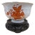 Herend Chinese Bouquet Rust Footed Bowl With Stand For Sale
