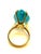 Bochic "Capri" Vintage Blue Topaz & Diamond RIng Set In 18K Gold & Silver For Sale - Image 18 of 18