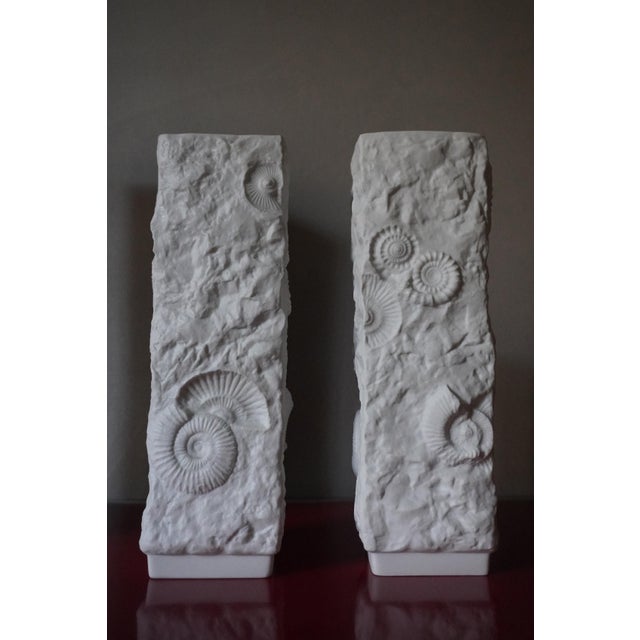 Ceramic Vintage German Vases with Fossil Design in Biscuit Porcelain from AK Kaiser, 1960s, Set of 5 For Sale - Image 7 of 18