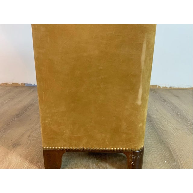 Mid-Century Suede Upholstered Square Side Tables—A Pair For Sale - Image 11 of 12