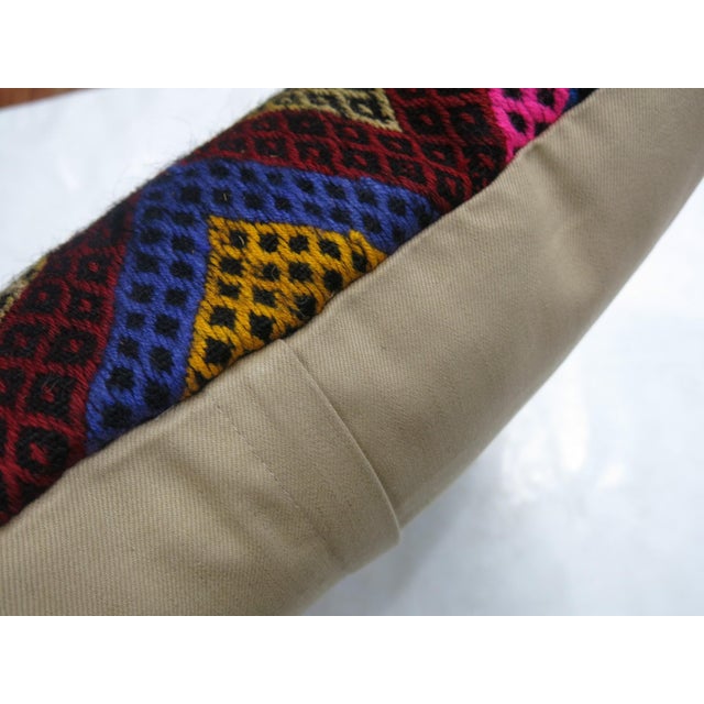Boho Chic Jazzy TurkishKilim Pillow For Sale - Image 3 of 3