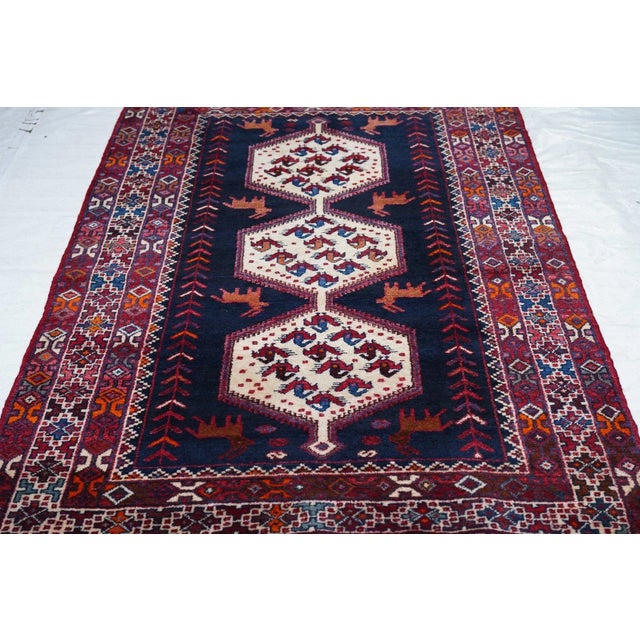 1970s Vintage Hamadan Rug 4'3'' x 6'6'' For Sale - Image 11 of 11