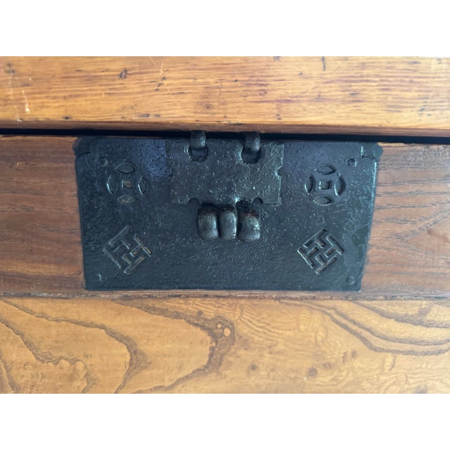 Traditional Late 19th Century Traditional Korean Duiju Rice Chest - Solid Wood and Iron Hardware For Sale - Image 3 of 12