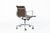Metal Eames Herman Miller Brown Leather Aluminum Group Thin Pad Desk Chair, 2008 For Sale - Image 7 of 18
