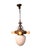 1920s Pendant With Acorn Shaped Shade and Four Bare Bulbs and Original Paint Finish For Sale - Image 9 of 14
