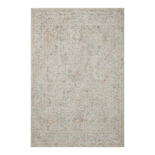 Amber Lewis x Loloi Honora Bone / Multi 18" x 18" Sample Rug For Sale