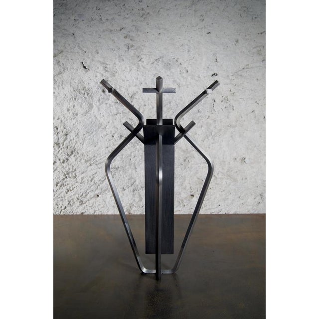 Sacred Vase in Steel by Frederic Gaillard For Sale - Image 4 of 8