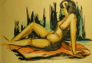 Esther Meyer, Reclined Female Nude