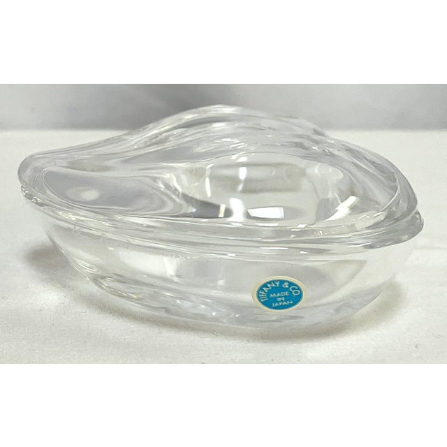 Late 20th Century Vintage Tiffany & Co. Elsa Peretti Glass Heart Trinket Box For Sale - Image 5 of 12