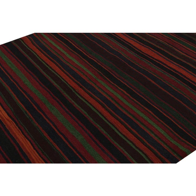 Rug & Kilim 1950s Vintage Afghan Tribal Kilim Rug With Colorful Stripes For Sale - Image 4 of 7